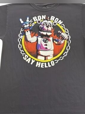 FNAF Five Nights At Freddys Tee Shirt Boys Xl L Sister Location Funtime Freddy
